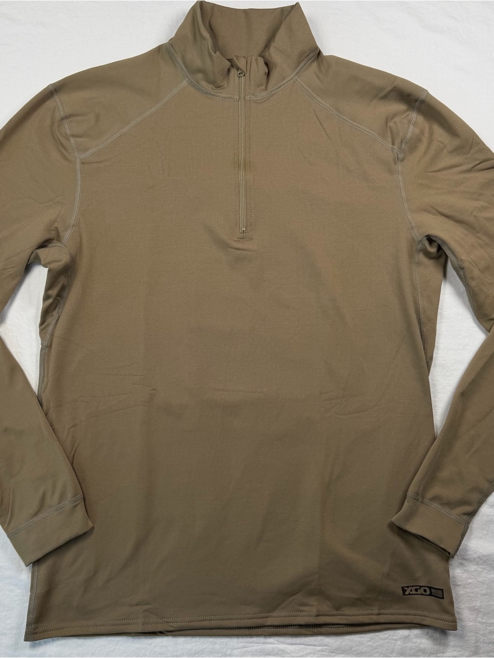 XGO Phase 4 Acclimate Dry 1/4 Zip Mock Neck Large Coyote Tan USA made NEW